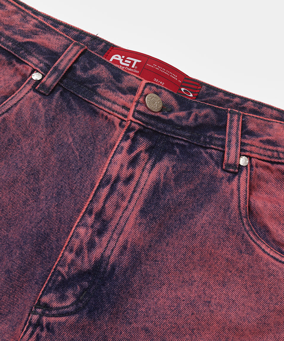 Distressed Denim Shorts - Violet