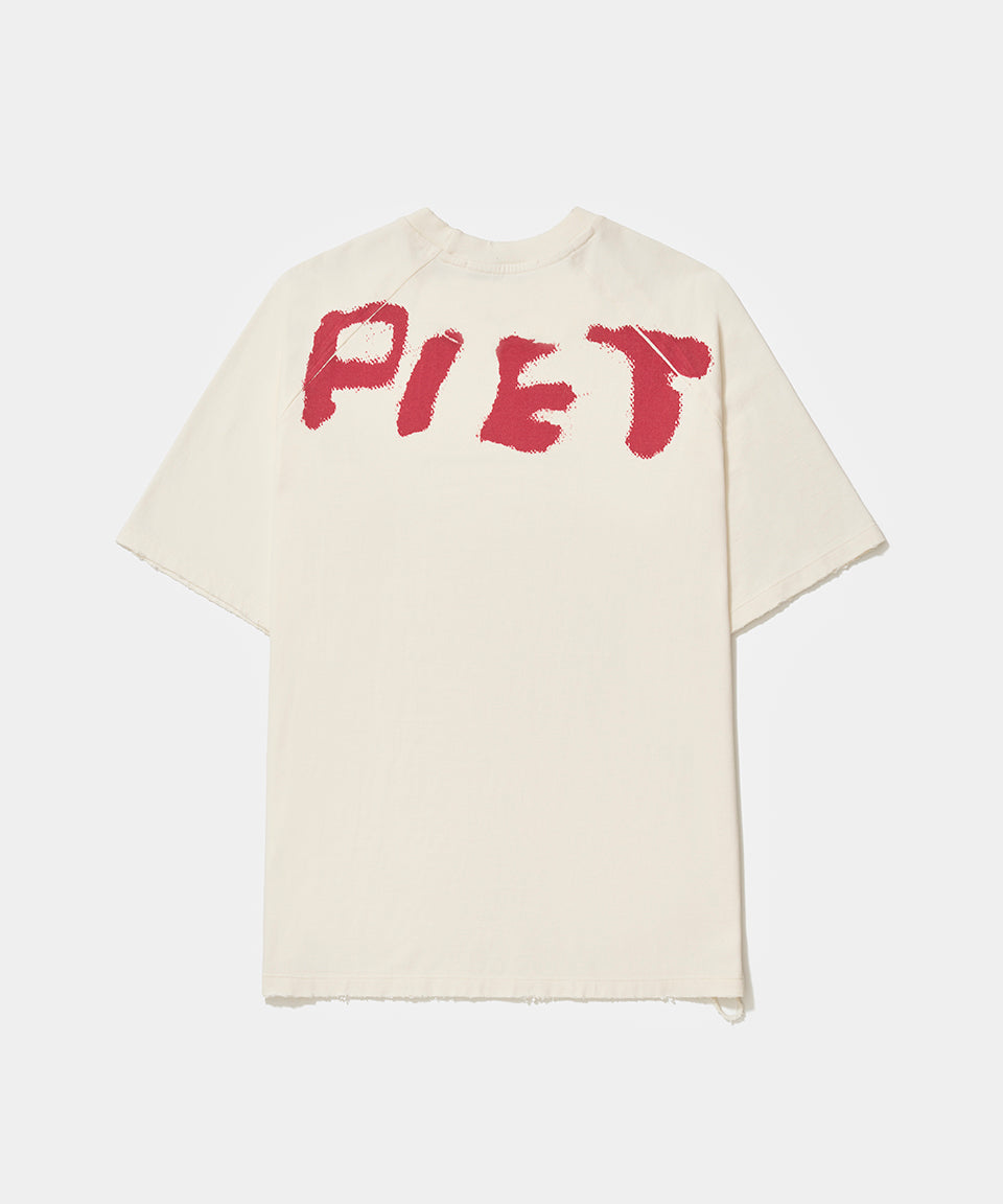 Camiseta Raglan PIET Sub-Cultural - Bone White