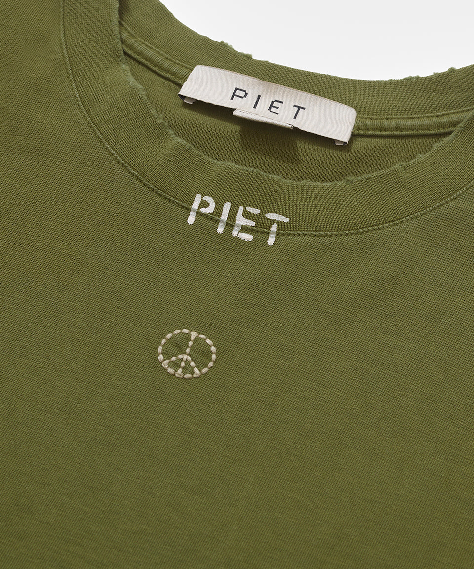 Camiseta Sleeveless PIET Peace&Love - Verde