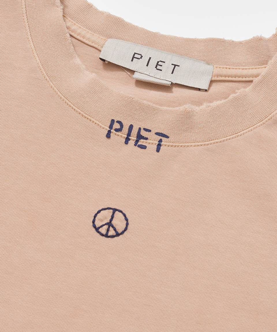 Camiseta Sleeveless PIET Peace&Love - Bege