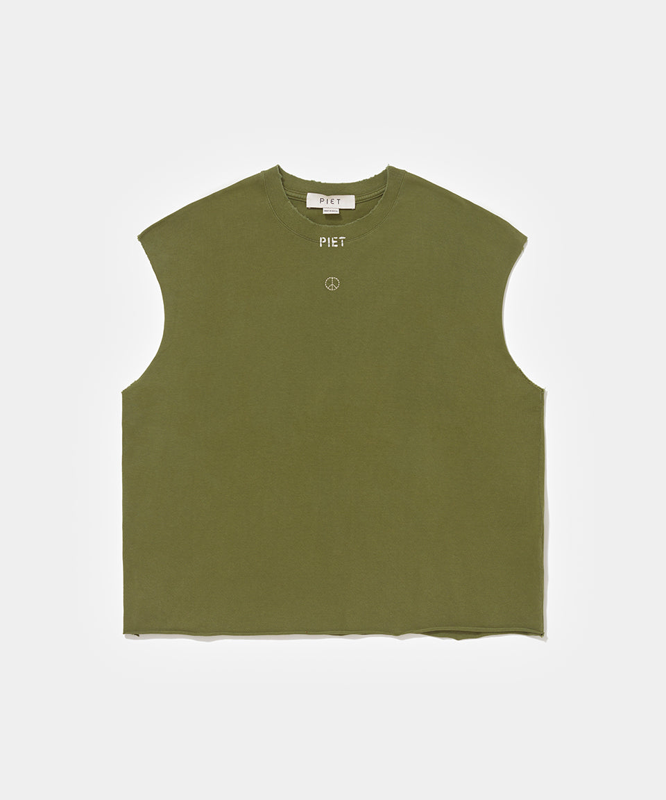 Camiseta Sleeveless PIET Peace&Love - Verde