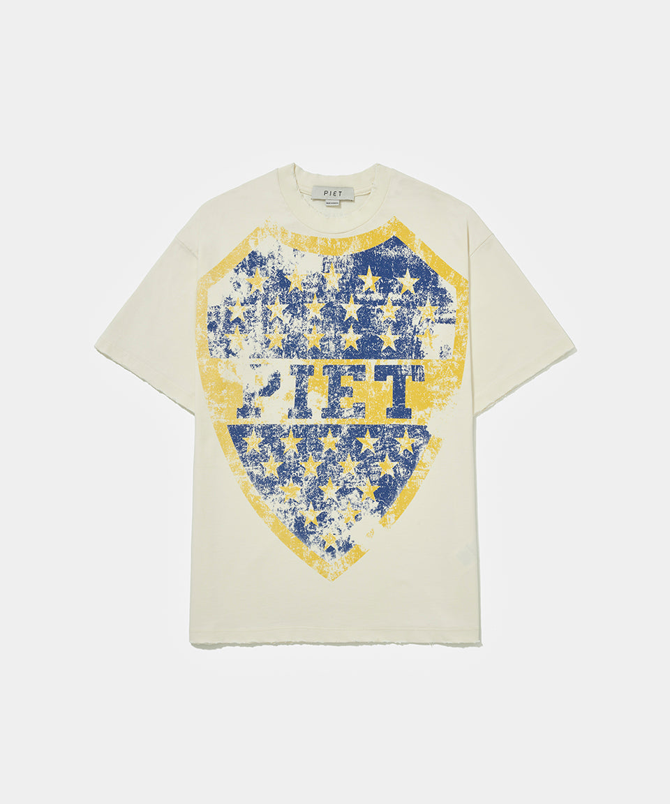 Camiseta PIET Emblem - Bone White