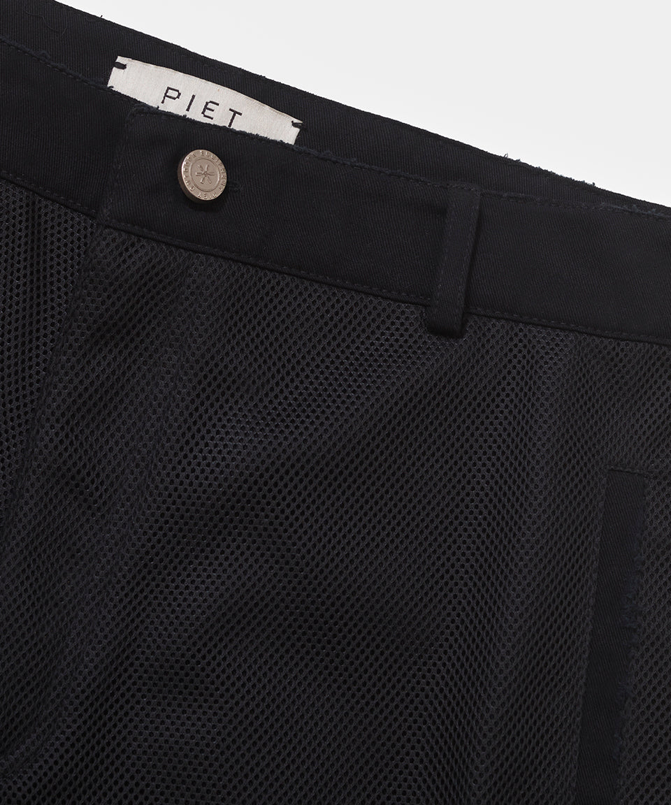 Shorts Mesh Cargo - Preto