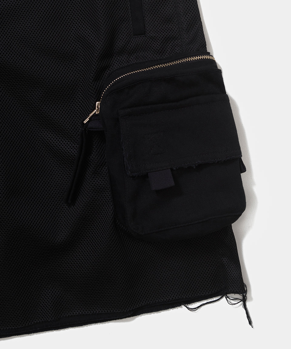 Shorts Mesh Cargo - Preto