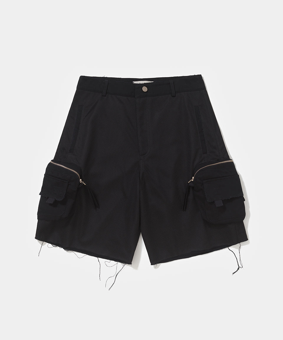 Shorts Mesh Cargo - Preto