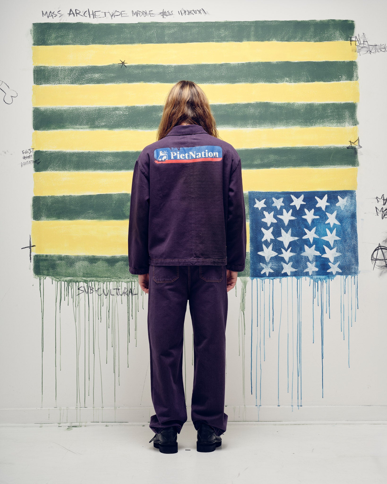 Jaqueta PIET Nation Selvedge Denim Roxa