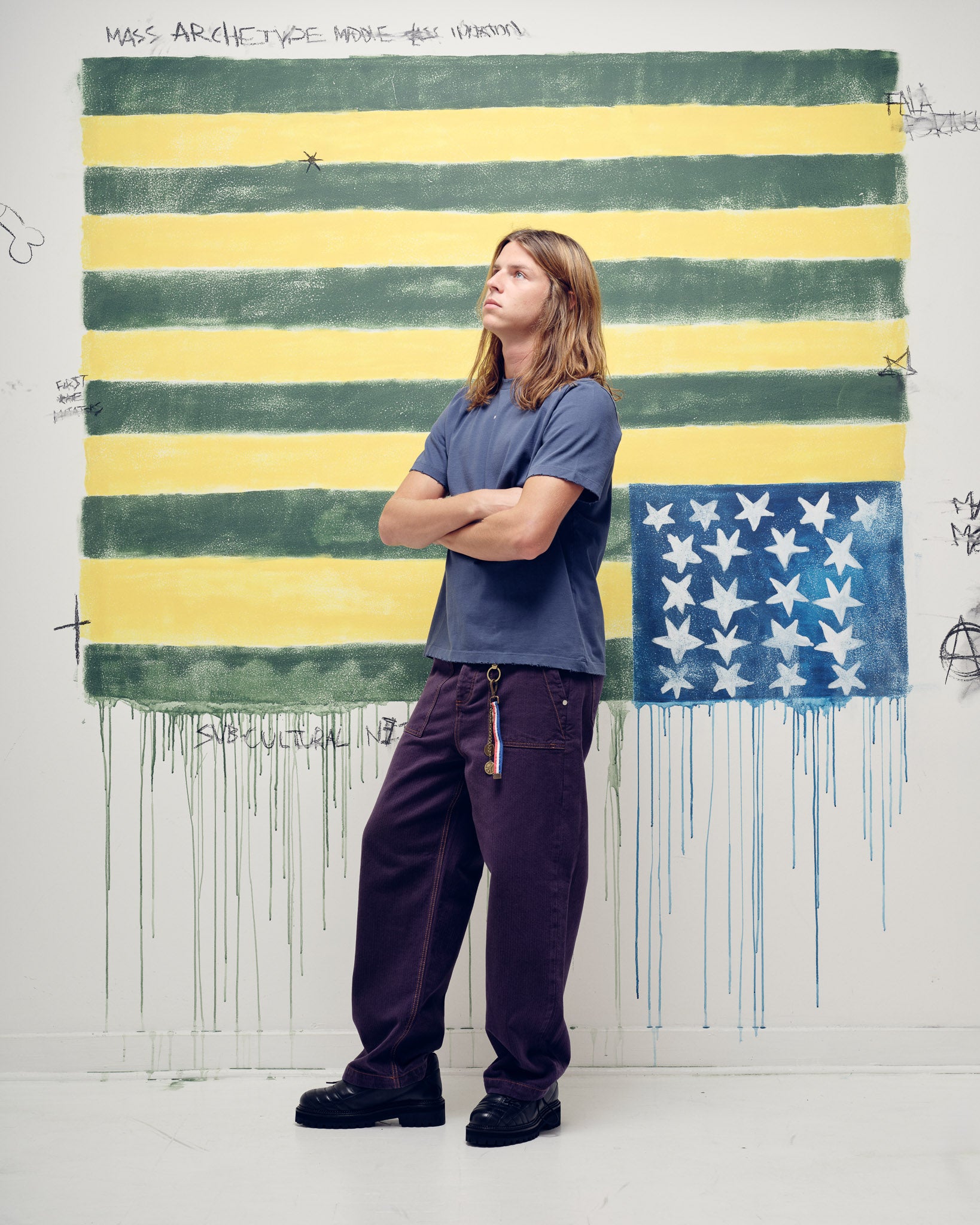 Logo T-shirt Vintage Navy Blue