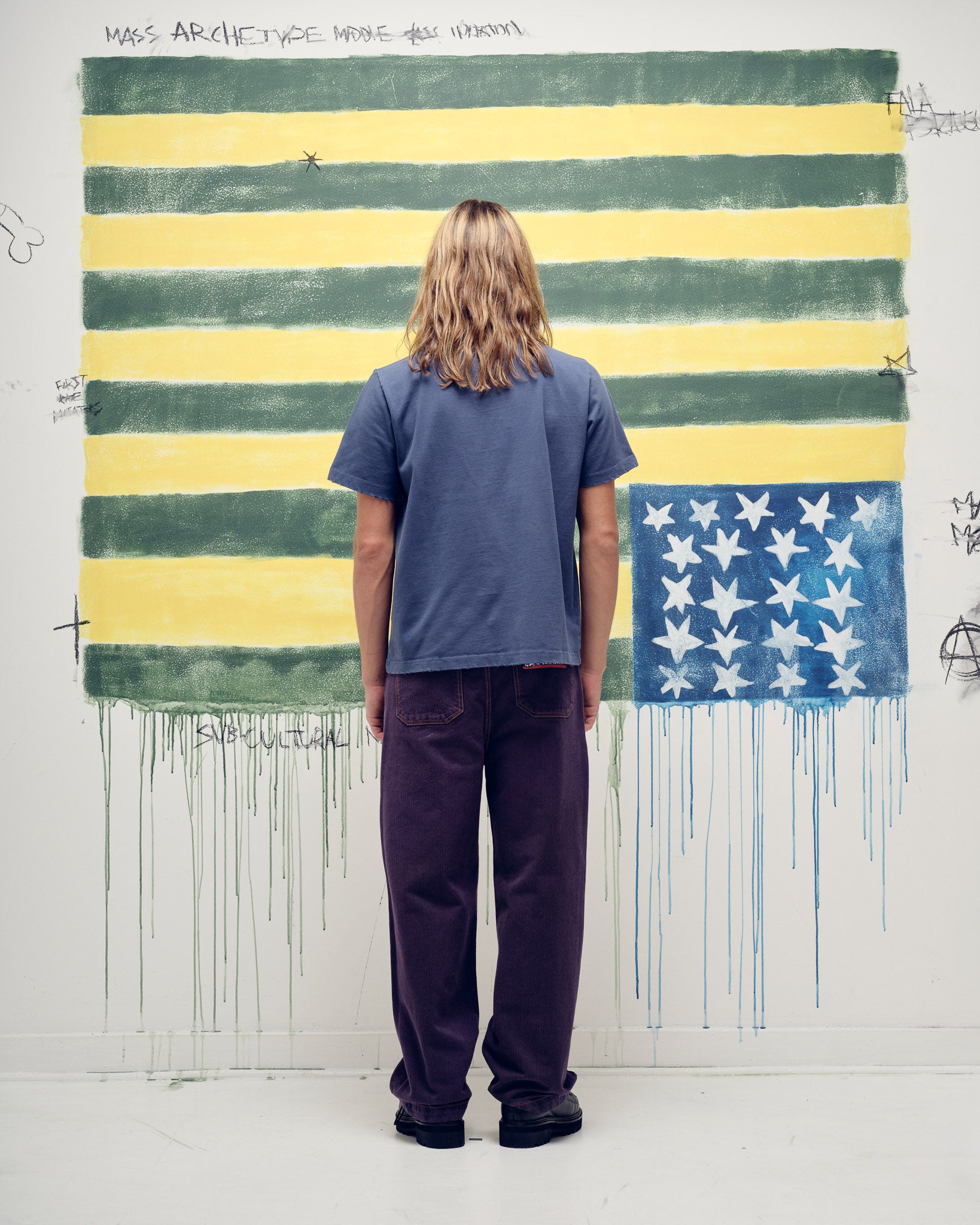 Logo T-shirt Vintage Navy Blue