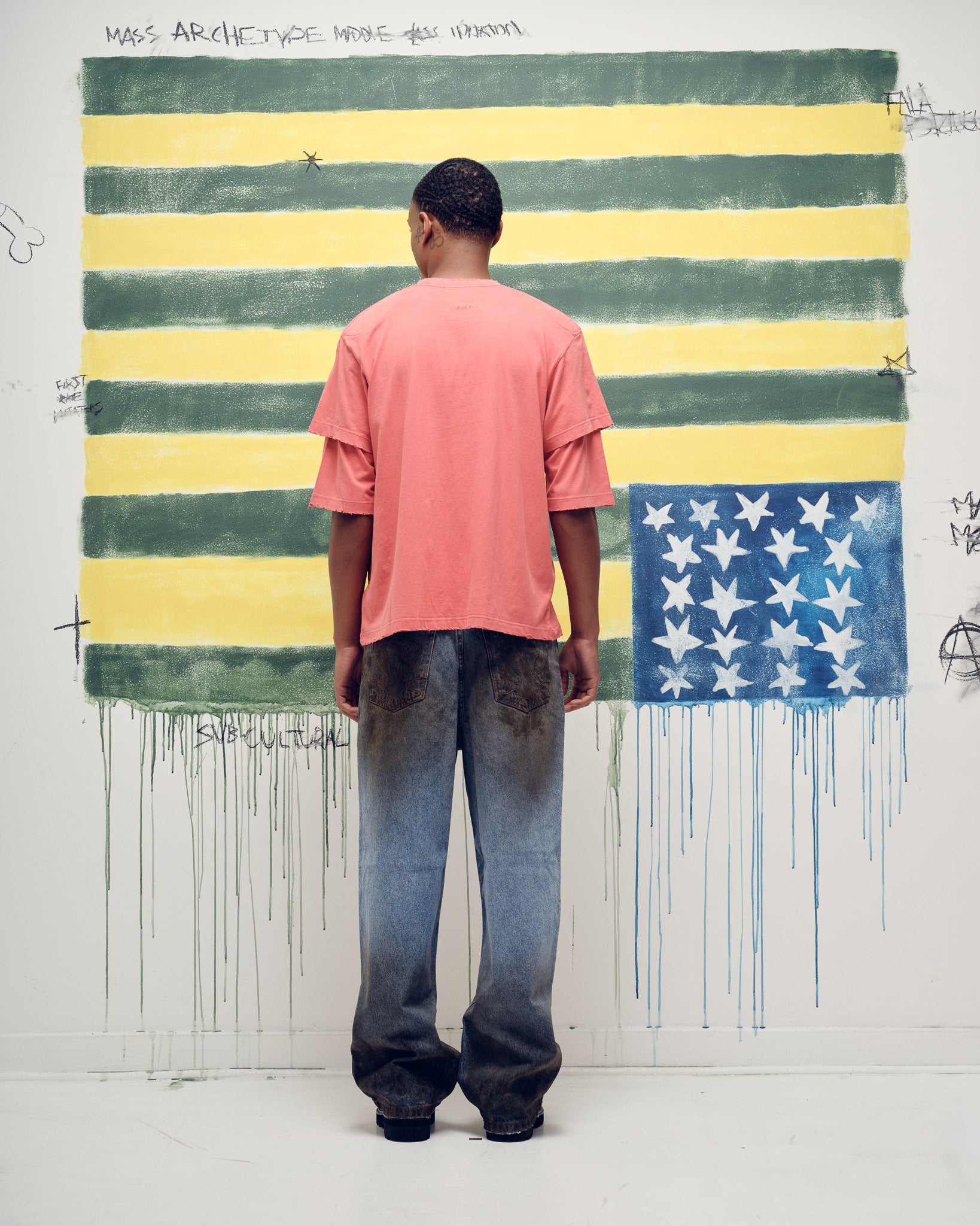 Camiseta PIET Double Sleeve - Vintage Red