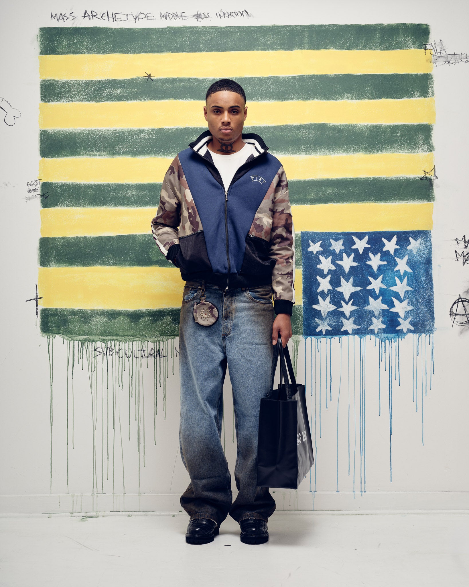 Dirt Stained Oversized Denim Blue