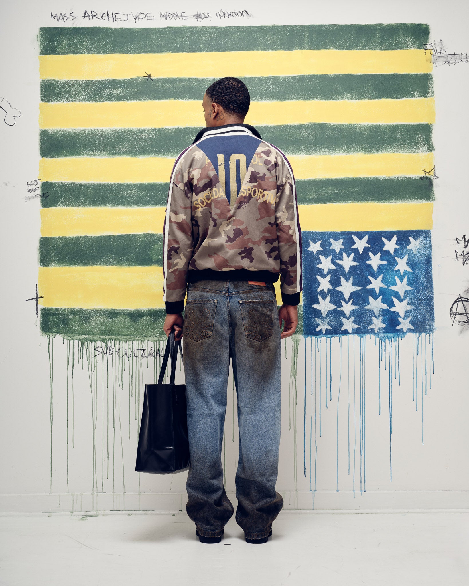 Dirt Stained Oversized Denim Blue