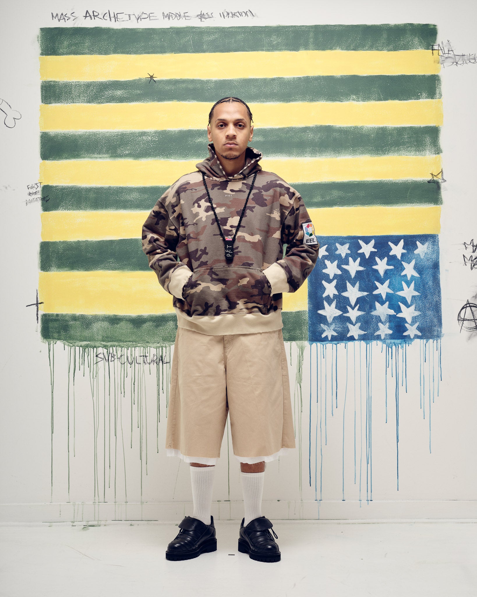 Camo Distressed Hoodie