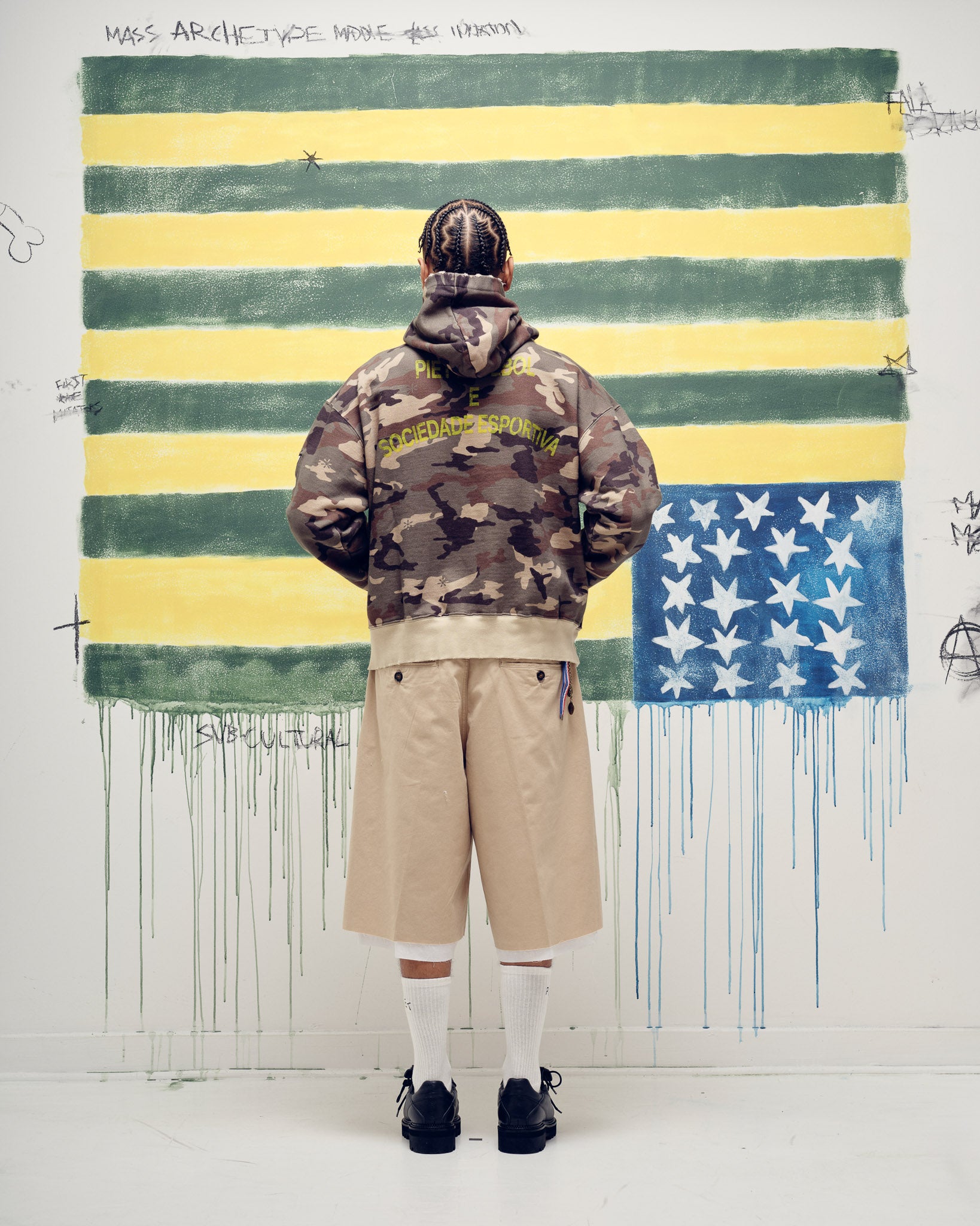 Camo Distressed Hoodie