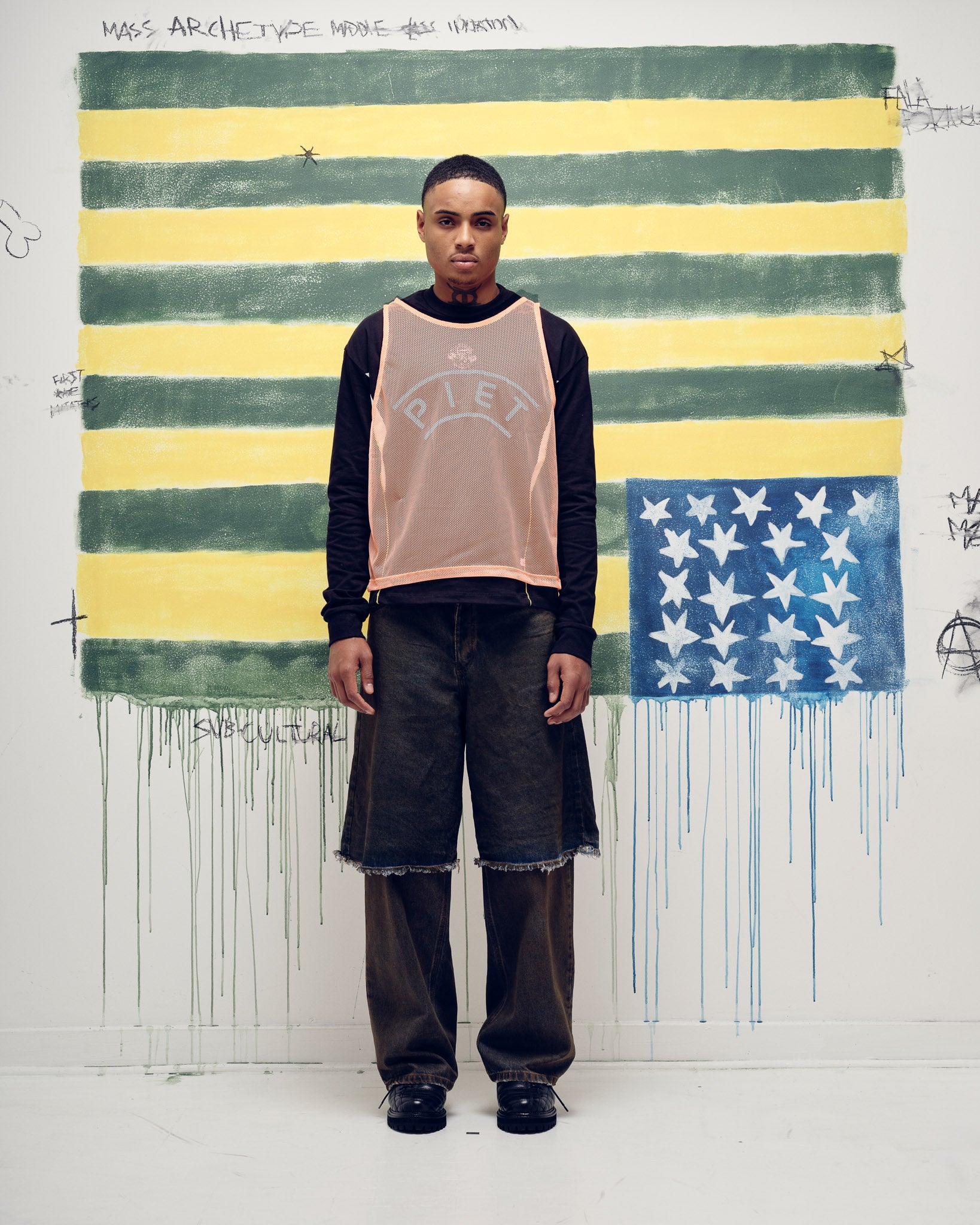 Calça Overlayed Denim