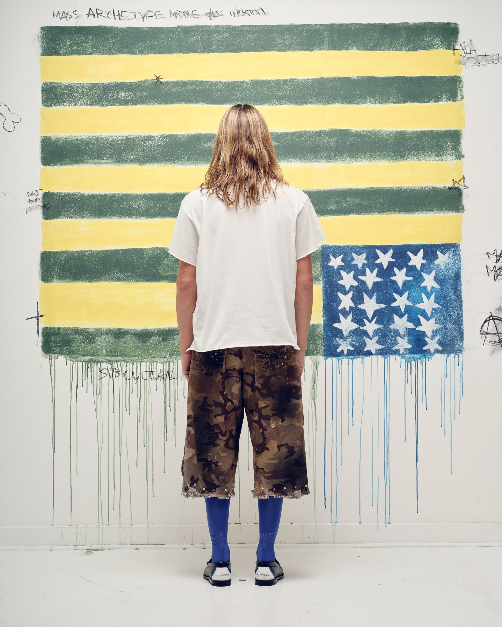 Camiseta PIET Doping Kontrolle Raw Bone White