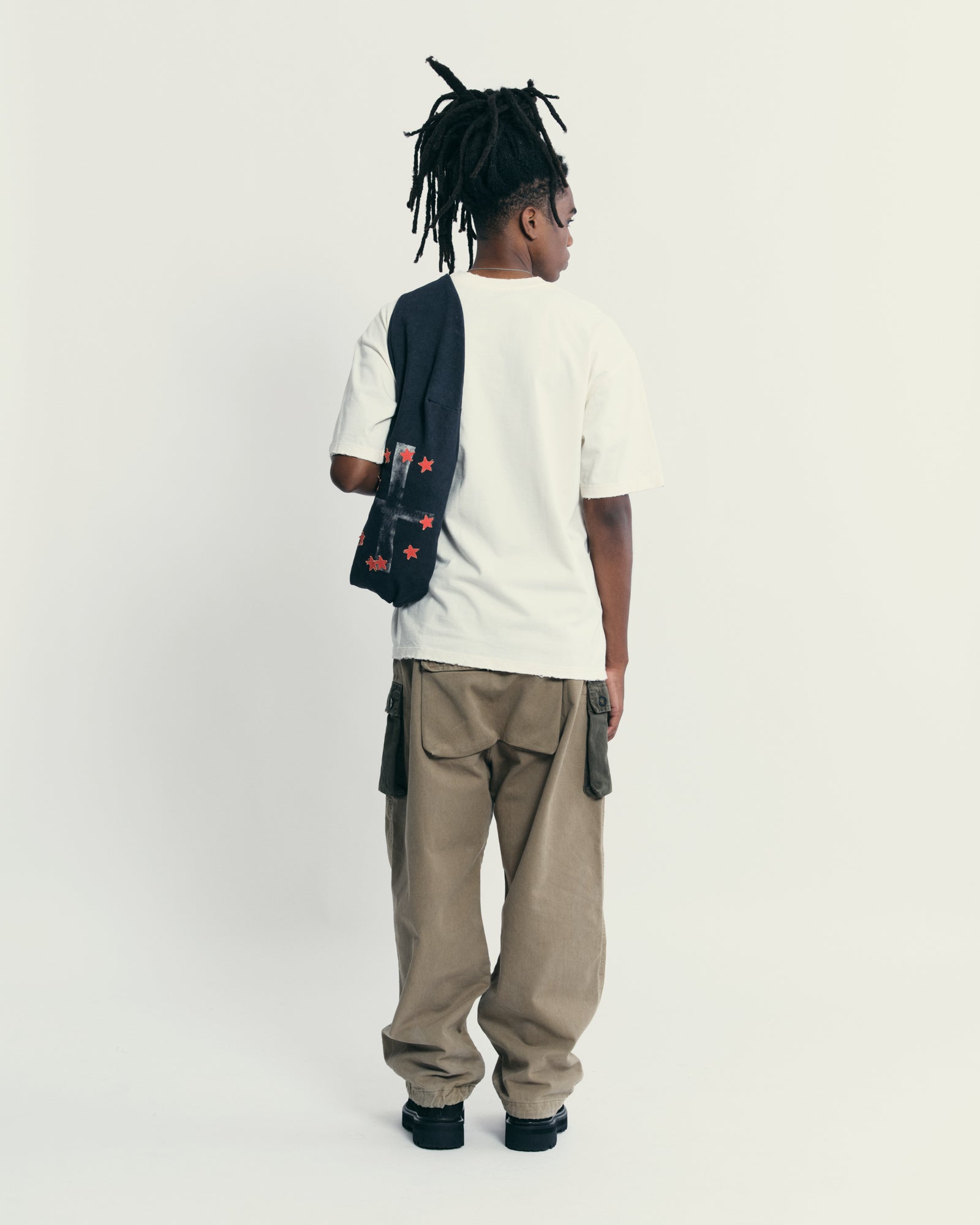 Camiseta PIET Stencil Logo - Bone White