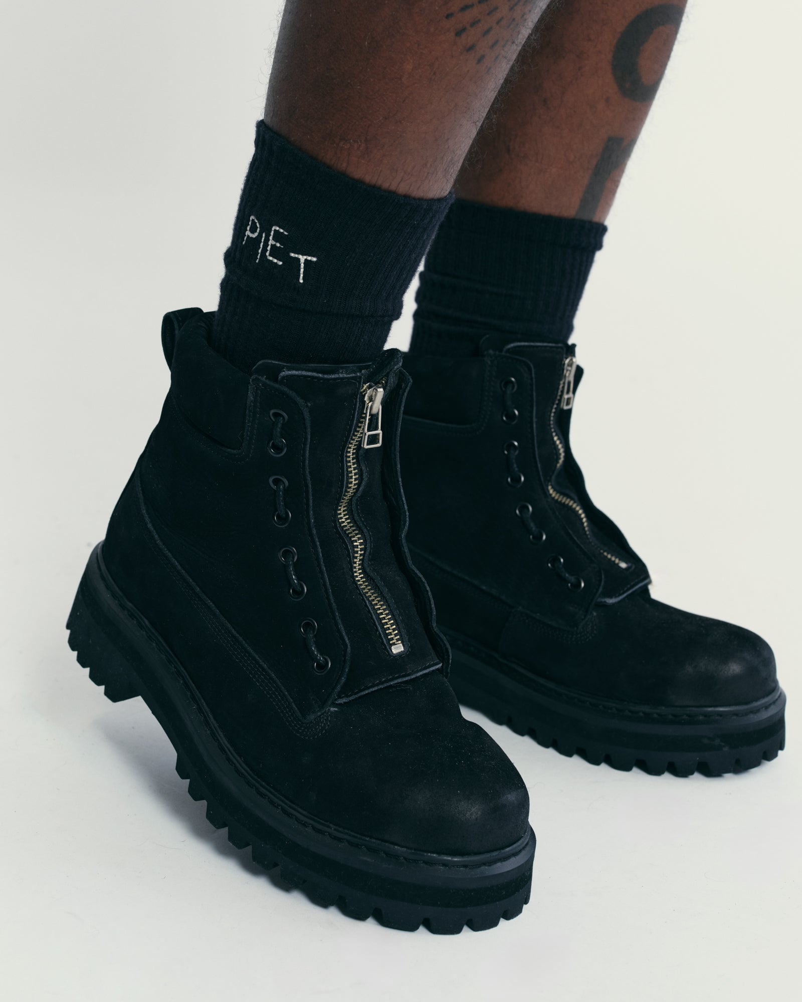 Bota PIET Zíper - Preta