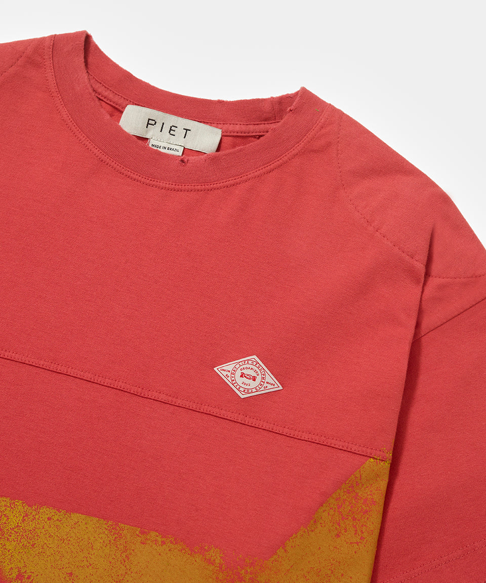 Camiseta PIET Double Sleeve - Vintage Red