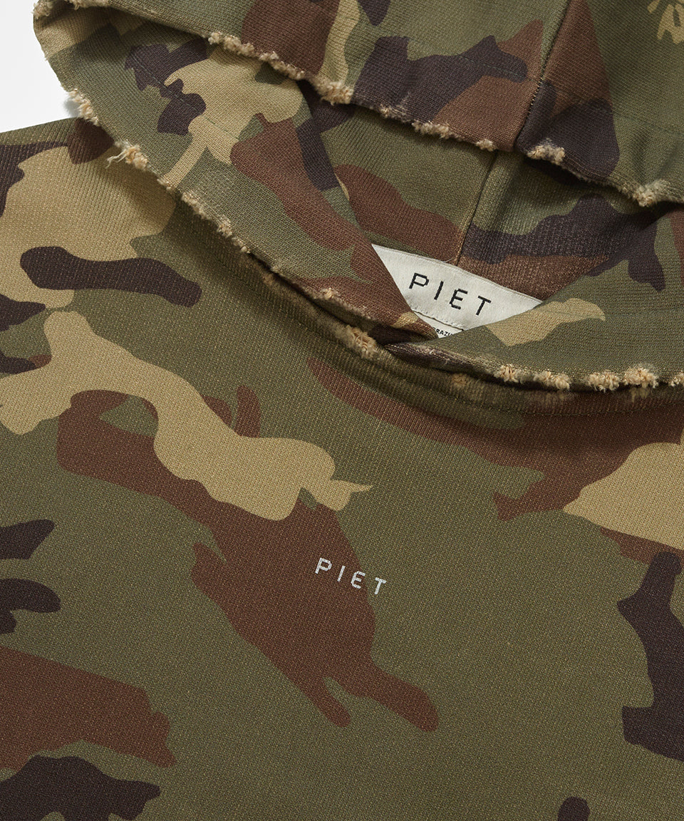 Camo Distressed Hoodie