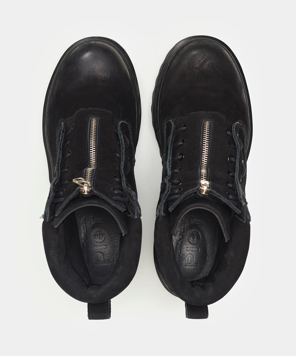 Bota PIET Zíper - Preta