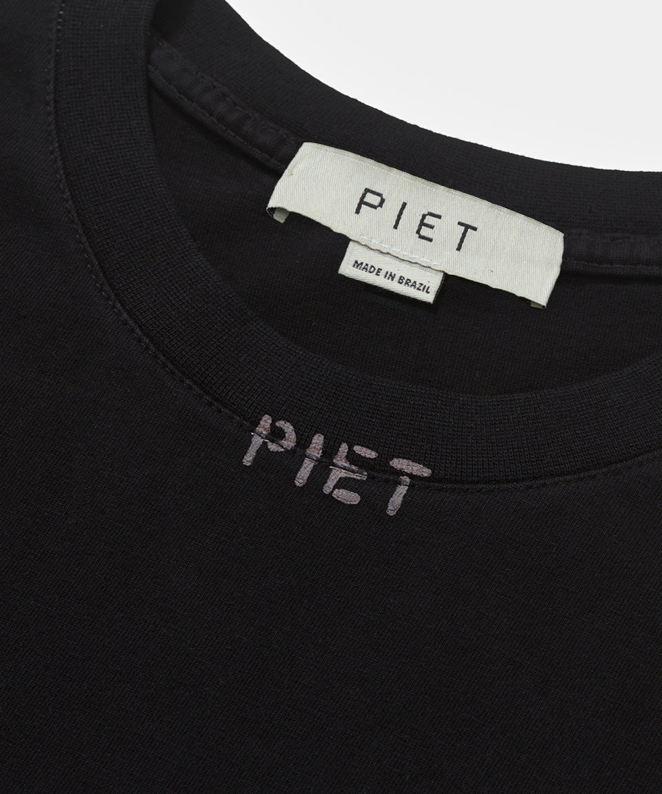 Camiseta PIET Stencil Logo - Vintage Black