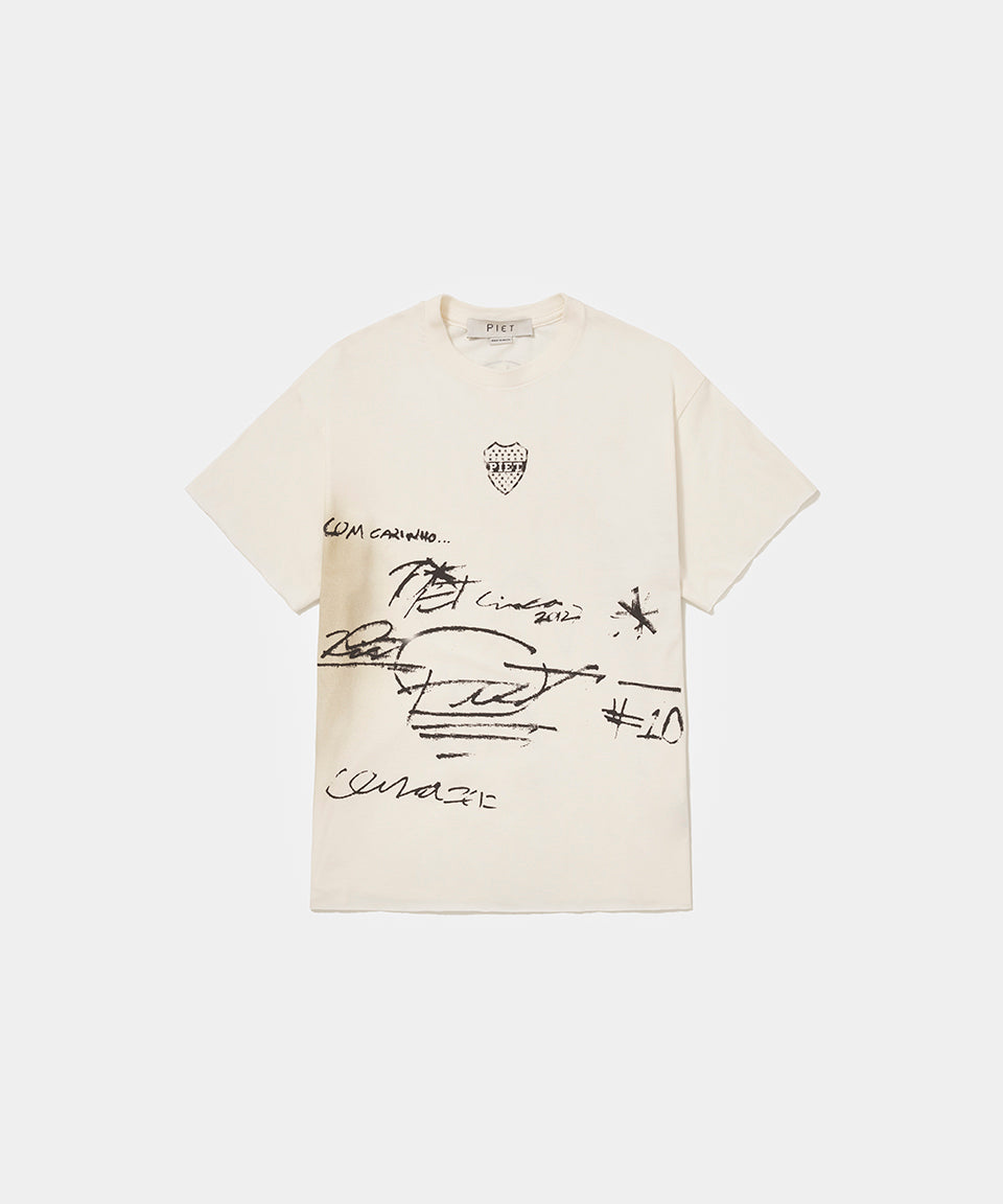 Camiseta Autograph Raw Edge - Bone White