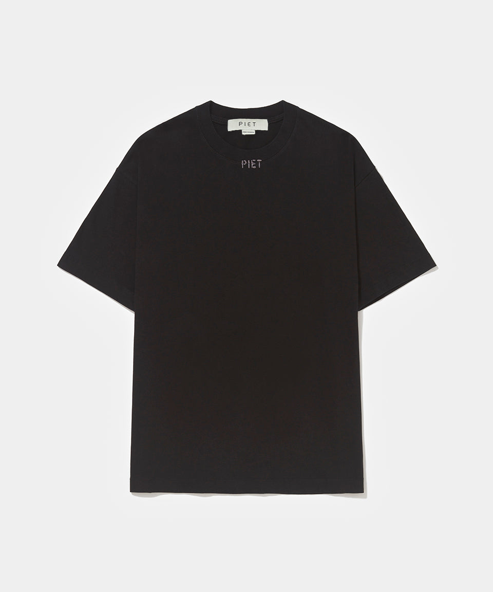 Camiseta PIET Stencil Logo - Vintage Black