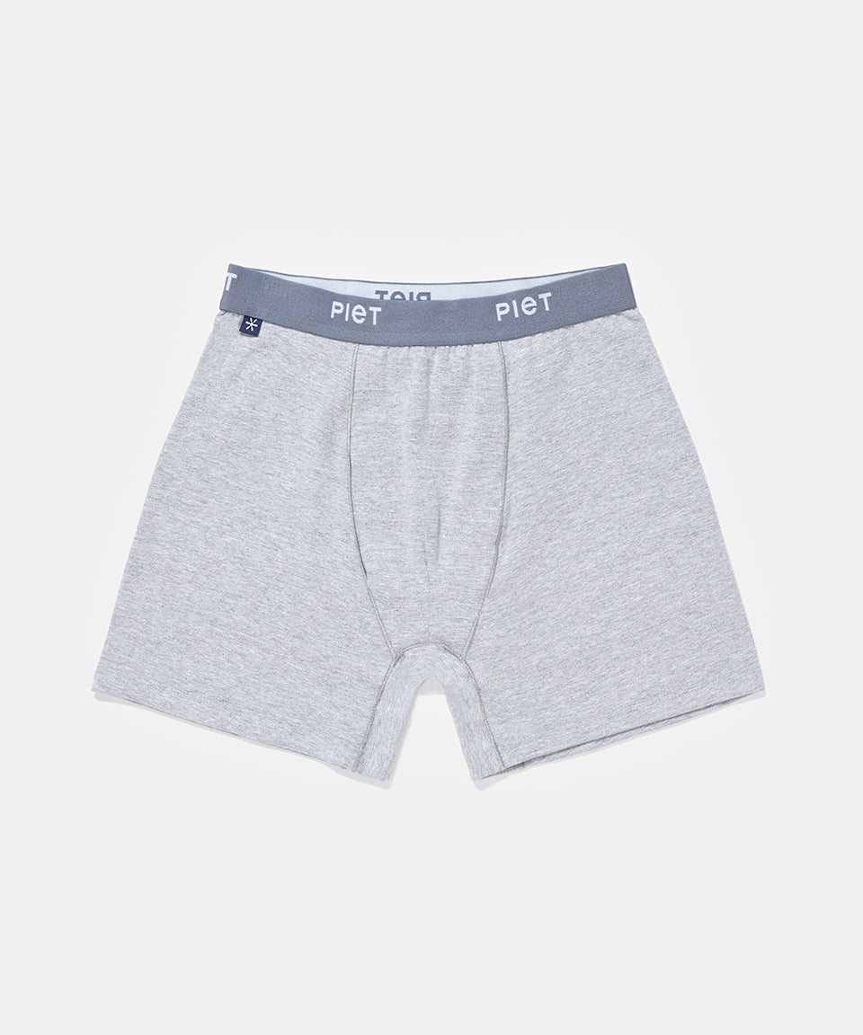 PIET Boxers - Mescla + Elástico Cinza