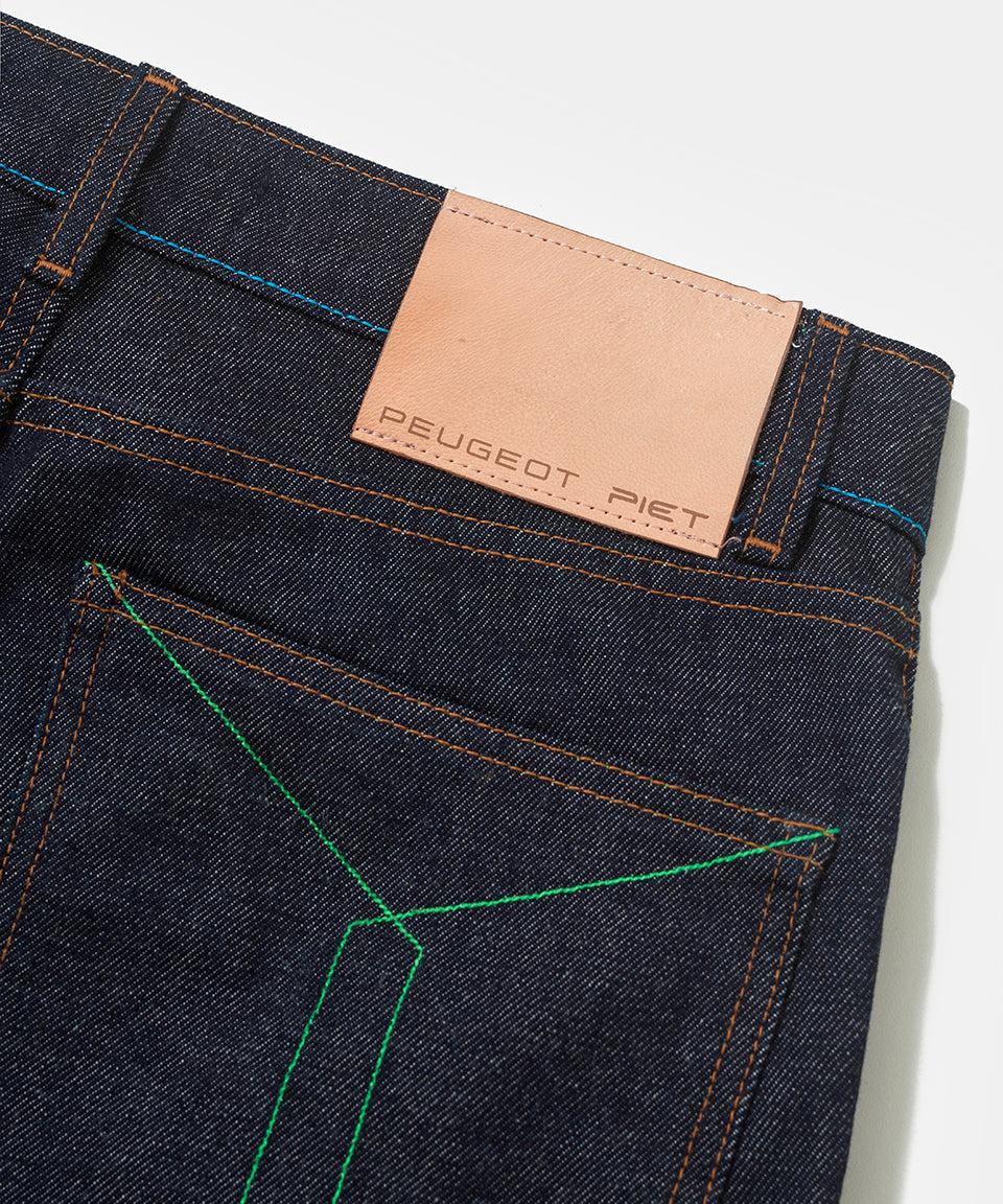 Piet + Peugeot Calça Raw Denim