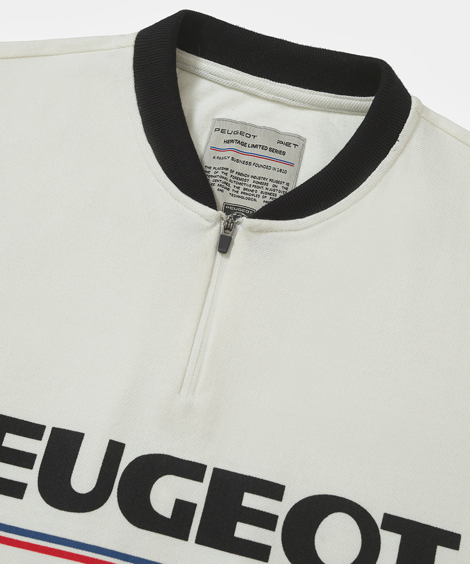 Piet + Peugeot Camiseta Polo Racing - Bone White
