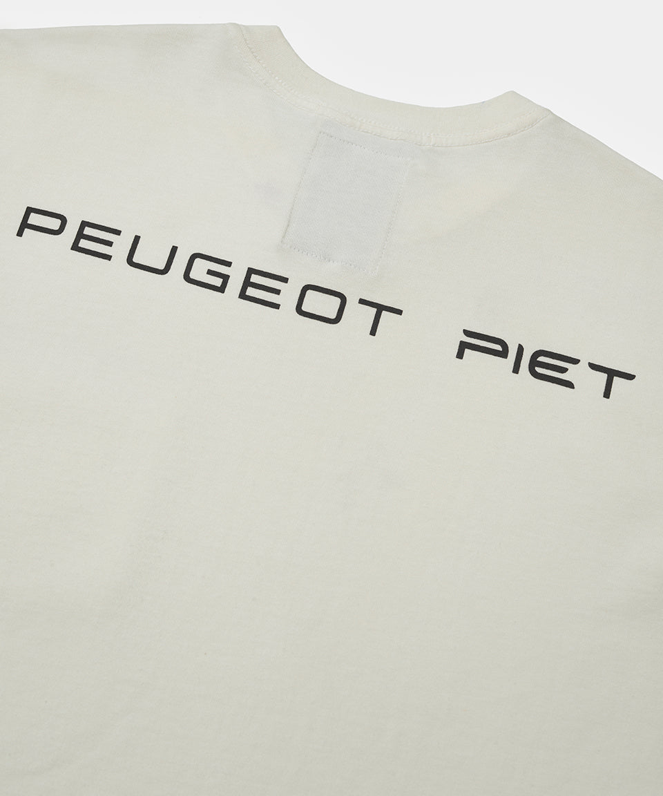 Piet + Peugeot Camiseta Logo - Bone White