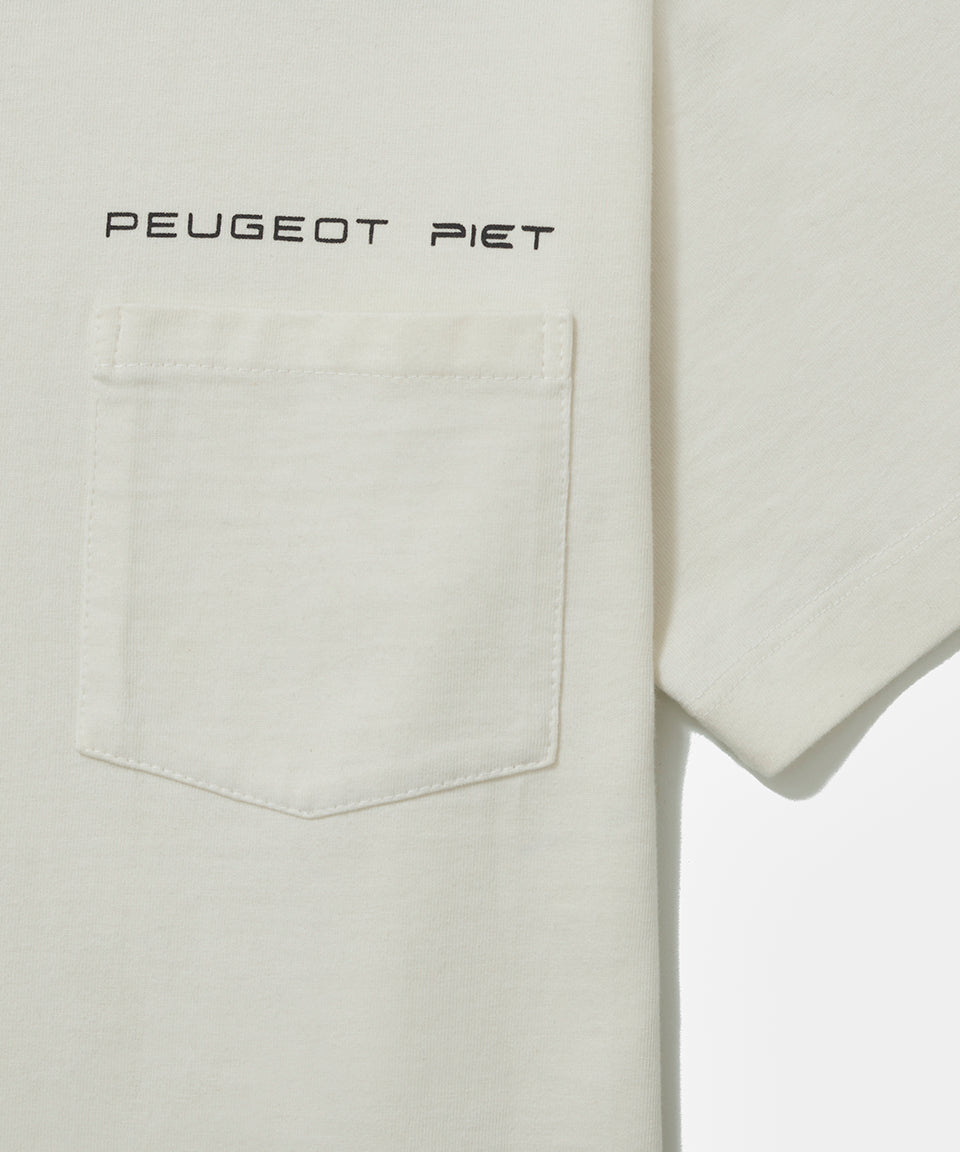 Piet + Peugeot Camiseta Logo - Bone White
