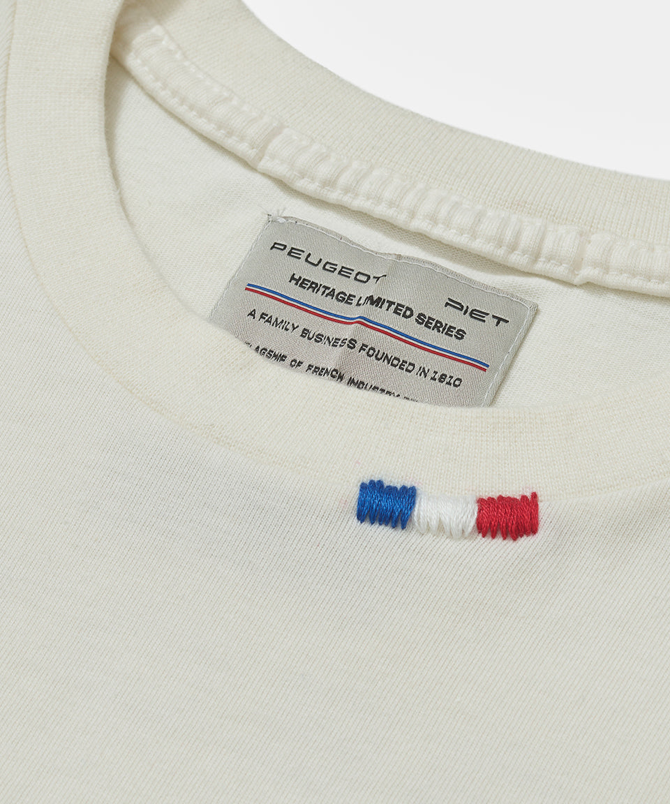 Piet + Peugeot Camiseta Logo - Bone White