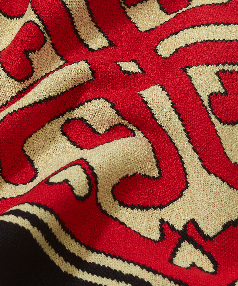 Cachecol de tricô PIET F.C Vermelho