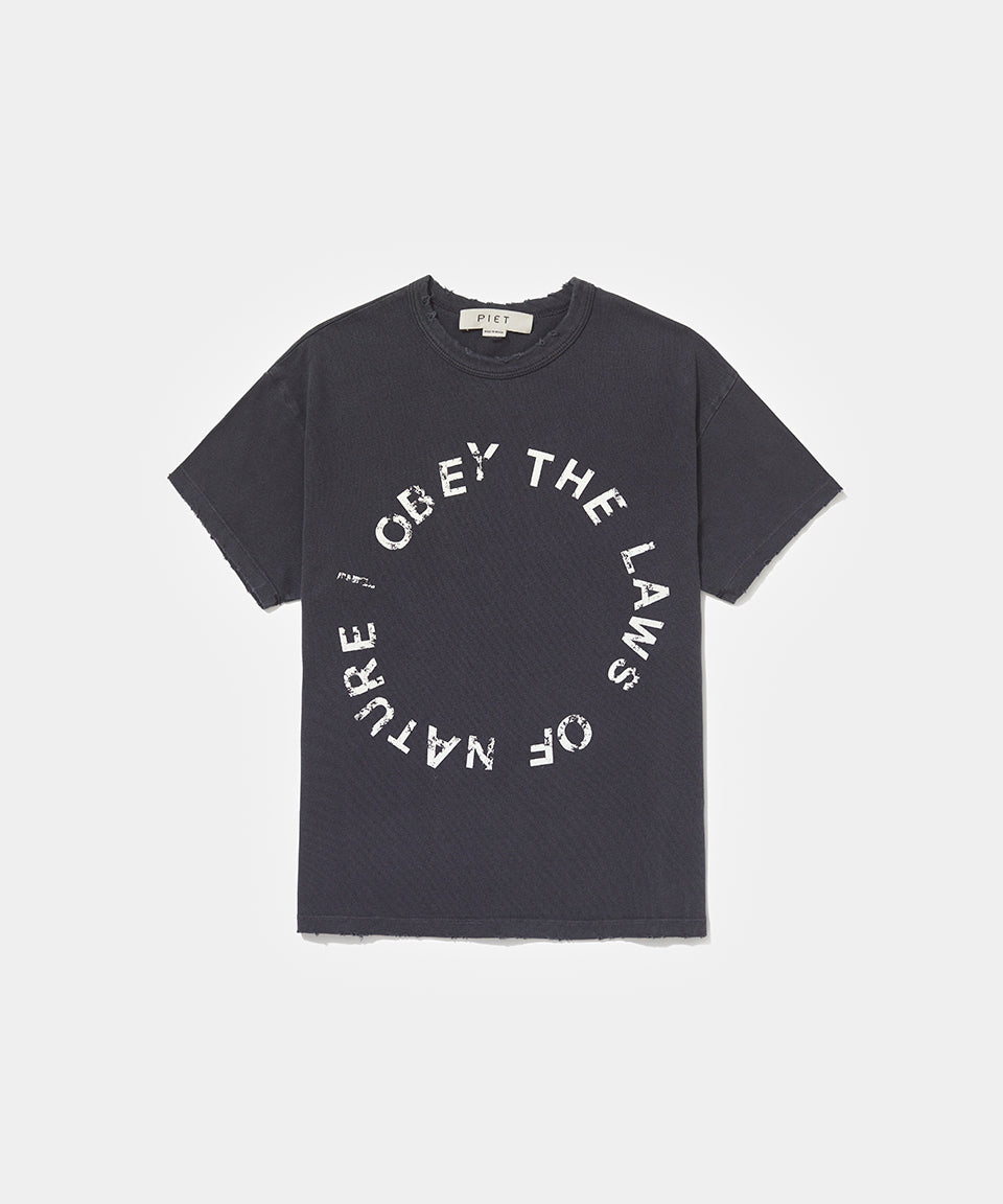 I Obey Fitted Tee - Vintage black