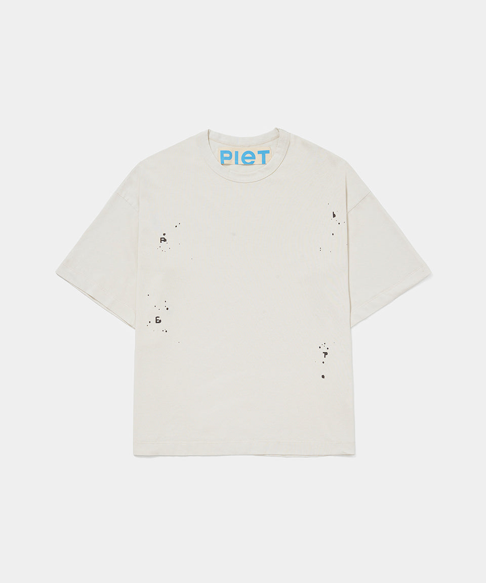 Splatter T-shirt - Bone White