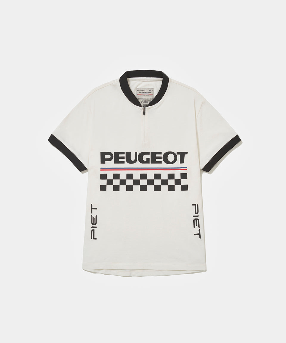 Piet + Peugeot Camiseta Polo Racing - Bone White