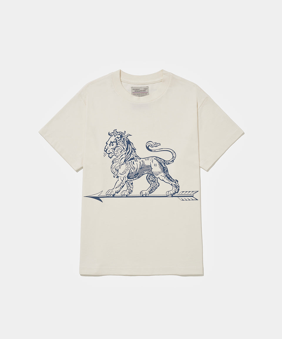 Piet + Peugeot Camiseta Lion - Bone White