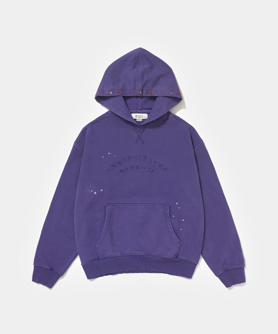 Gems Faded Hoodie 600GSM - Purple