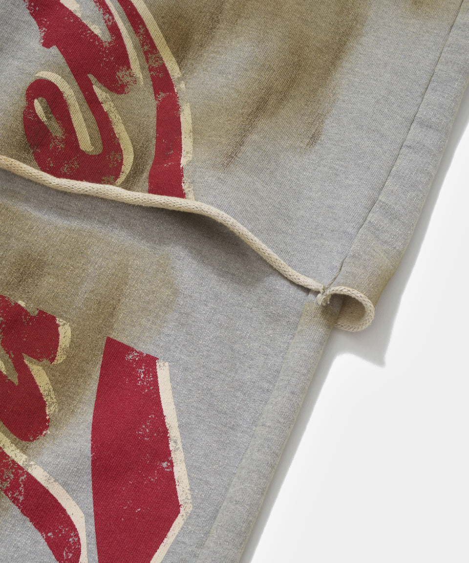 Calça Layered Wide Leg French Terry - Grey Melange