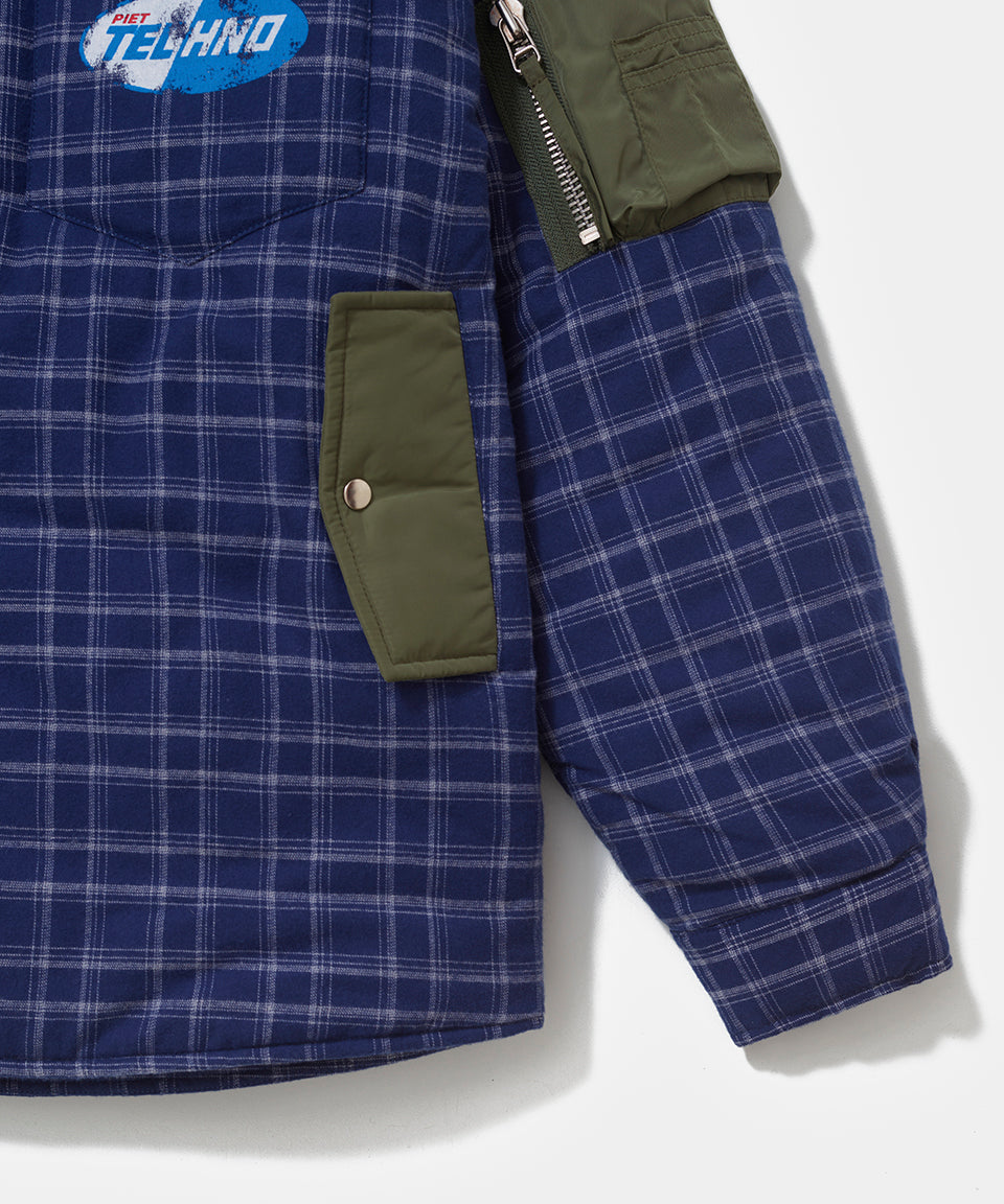 Jaqueta Padded Flannel - Navy