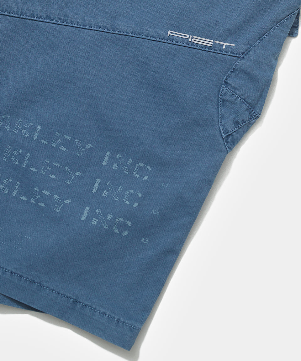 Shorts Oversized Piet + Oakley - Steel Blue