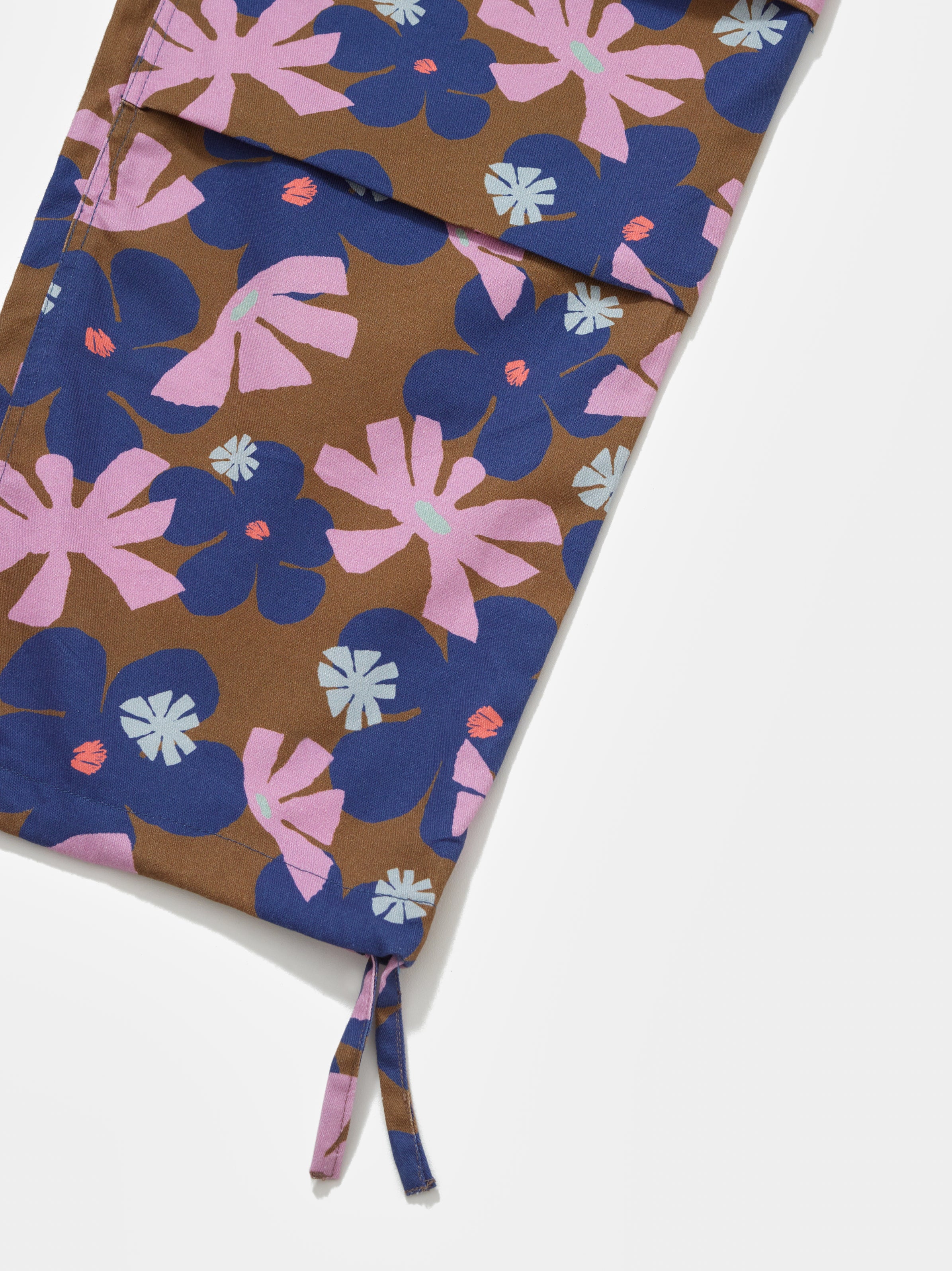 Flower Cotton Twill Trousers