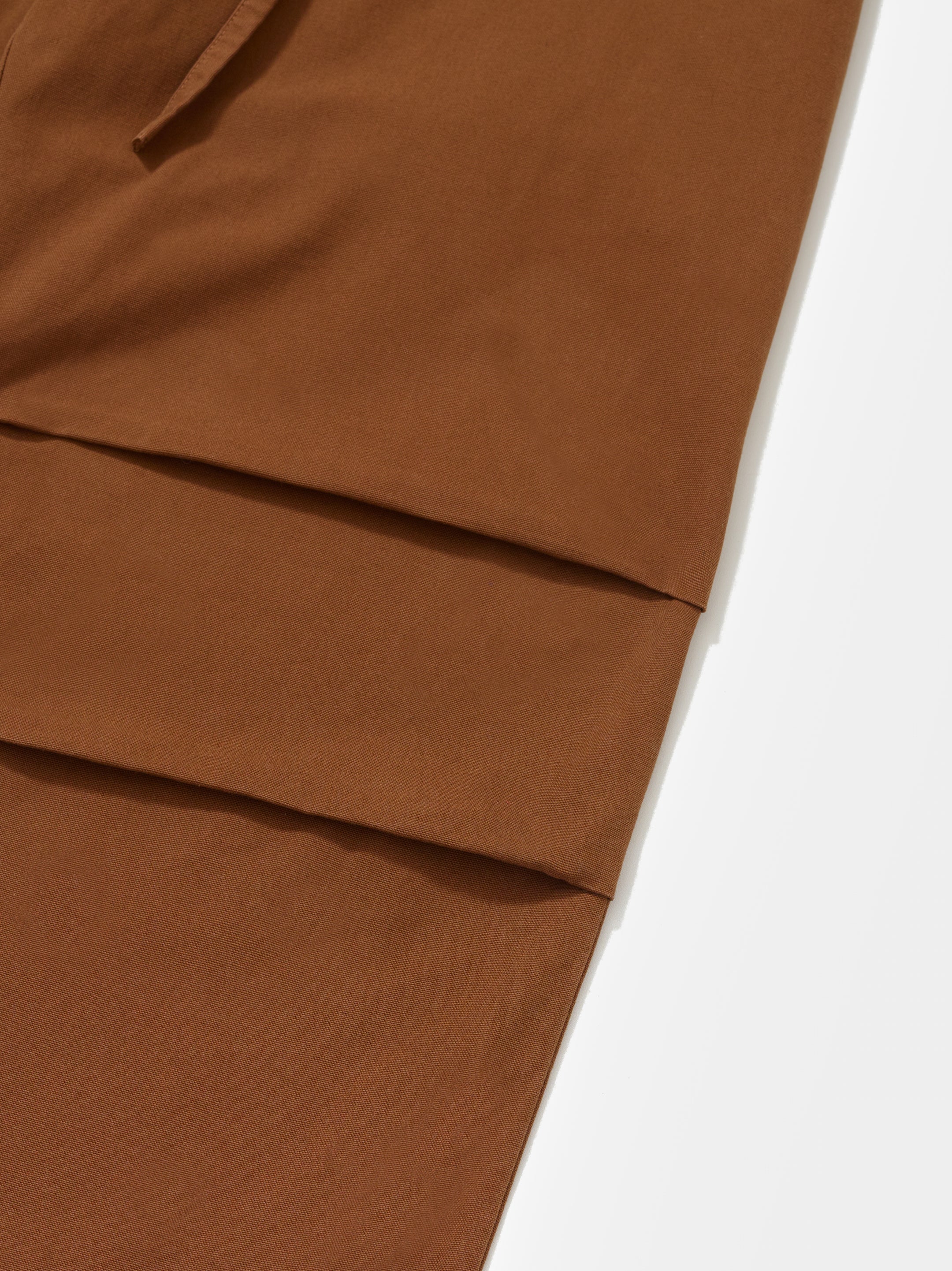 Cotton Twill Trousers Brown