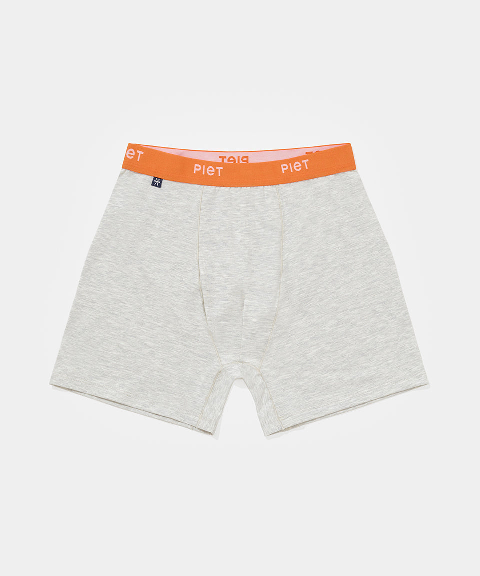 PIET Boxers - Light Grey/Orange